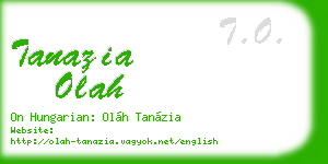 tanazia olah business card